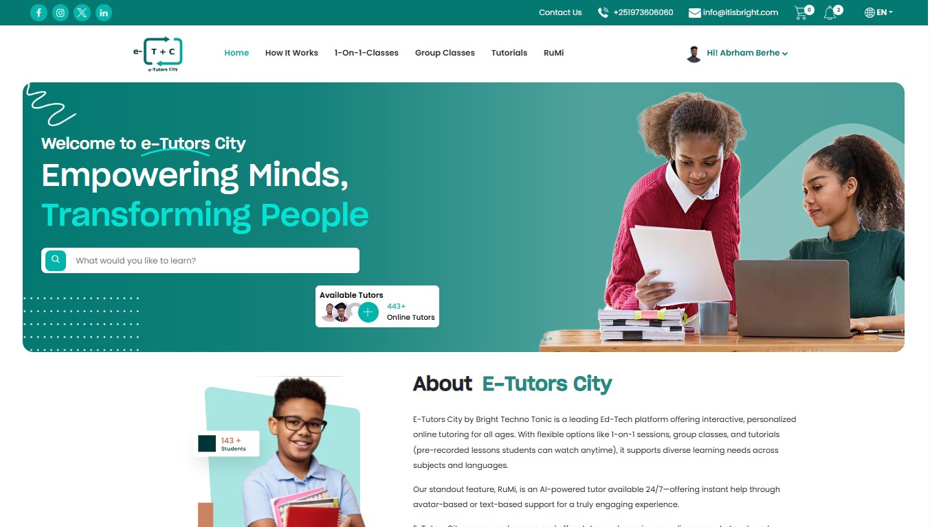 Student Dashboard Main View